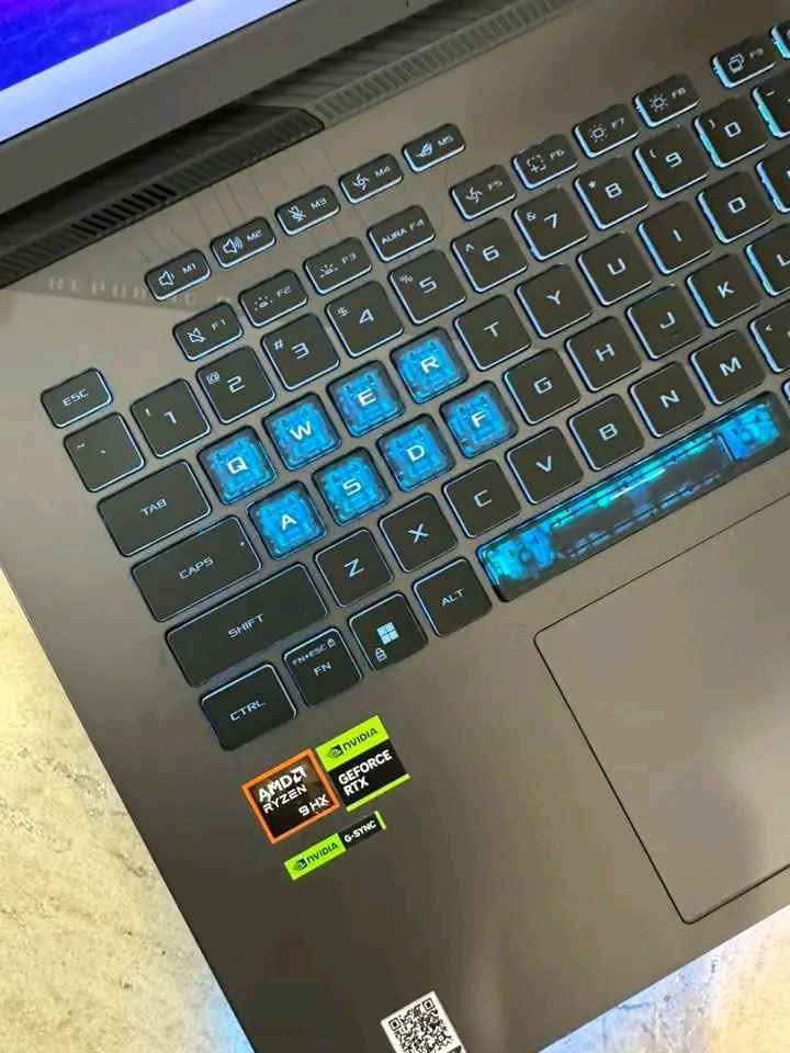 RGB Keyboard close view of ASUS ROG Strix G16 AMD Ryzen 9 8940HX