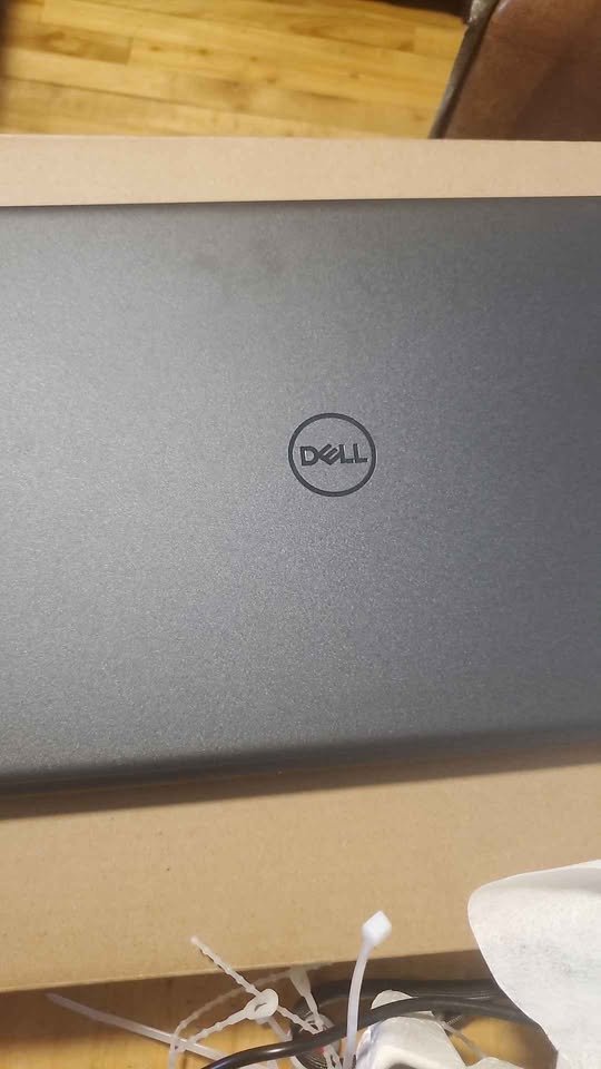 Dell 15-inch laptop with Intel Core 3 100U processor back lid view