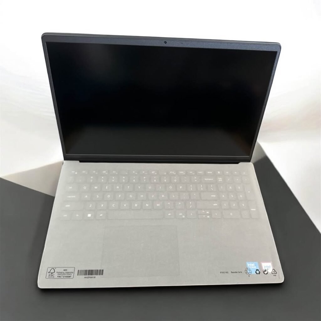 Dell 15-inch laptop powered by Intel Core 3 100U processor with open display