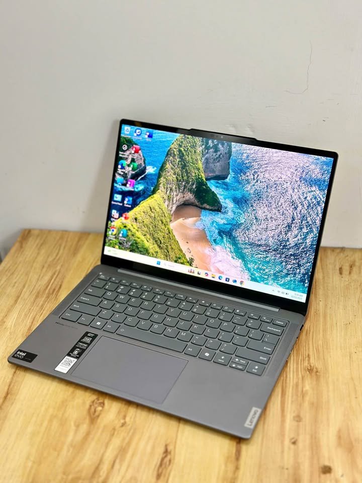 Front angle view of Lenovo Yoga Slim 7 Intel Core Ultra 5 125H laptop