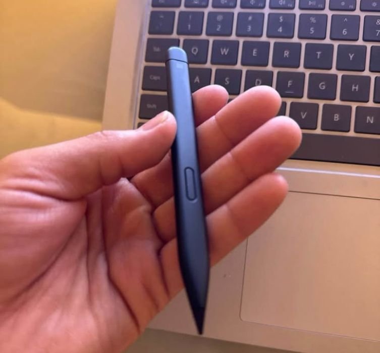 Testing the Microsoft Pen for editing on a Surface Laptop